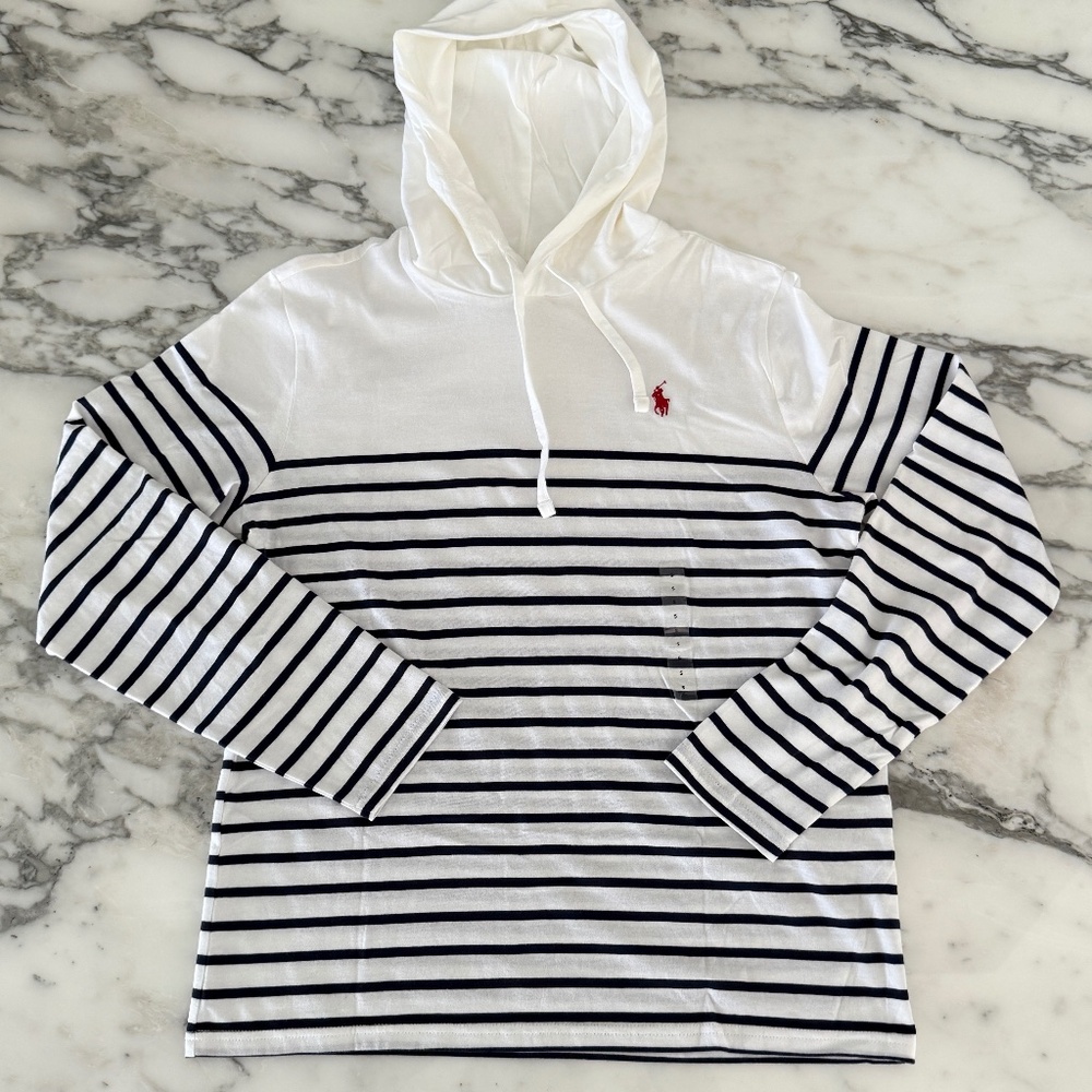 Polo Ralph Lauren Cotton‎ Men's Pullover Polo Hoodie Long sleeve shirt,  Small